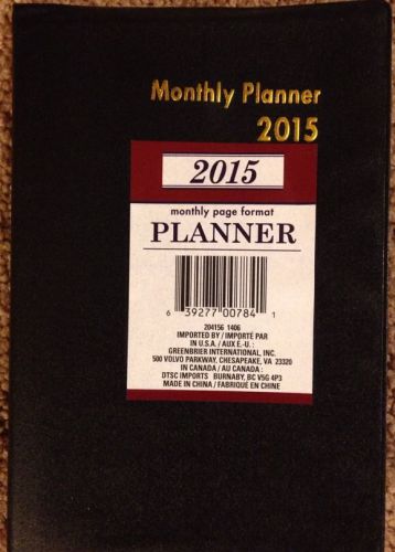 2015 Calendar Black Weekly Planner Daily Appointments For College &amp; Everyday !