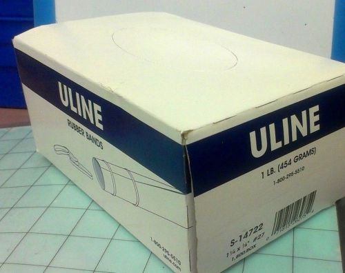 Uline s-14722 #27 rubber bands 1,800 box 1-1/4 x 1/8 for sale