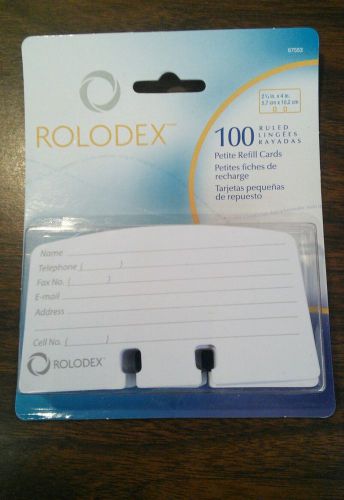 Rolodex ruled petite card refills.