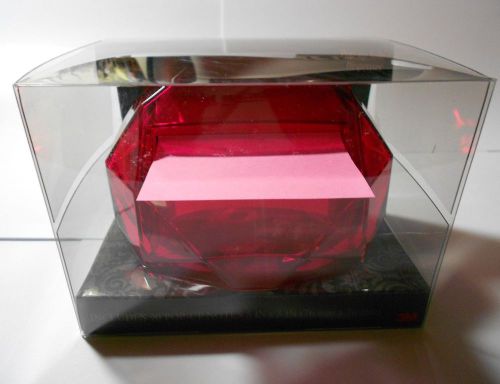 Post-it RUBY DIAMOND Pop-up Note Dispenser w/ 3&#034;x3&#034; Notes- New!