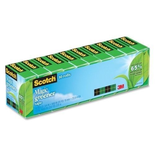 Scotch 3m magic greener tape 10 rolls 3/4&#034; x 900&#034; (25 yd)= 250 total yards for sale