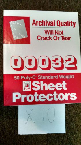 C-line Clear Sheet Protectors 00032 lot of 500 (10 boxes x 50) New in boxes