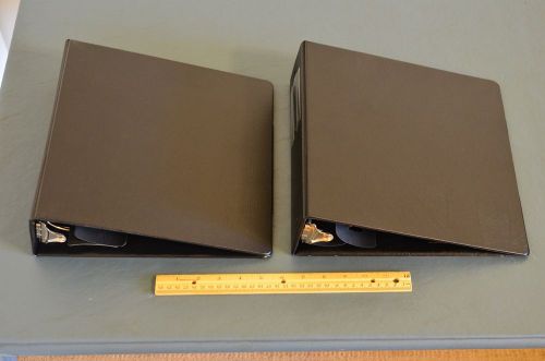 Lot of 2 AVERY DENNISON 3&#034; BLACK DURABLE BINDERS excellent! very-lightly used!