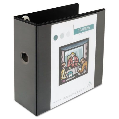 Comfort grip deluxe plus d-ring view binder, 5&#034; capacity, 8-1/2 x 11, black for sale
