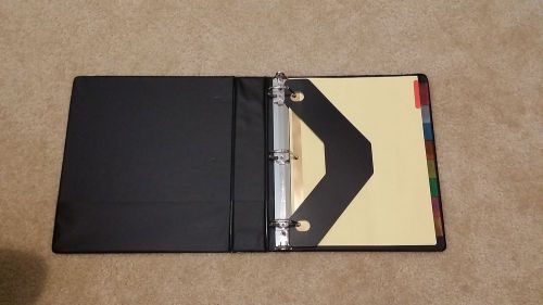 2&#034; Heavy Duty D-Ring Binder with 8 Colored Tabs