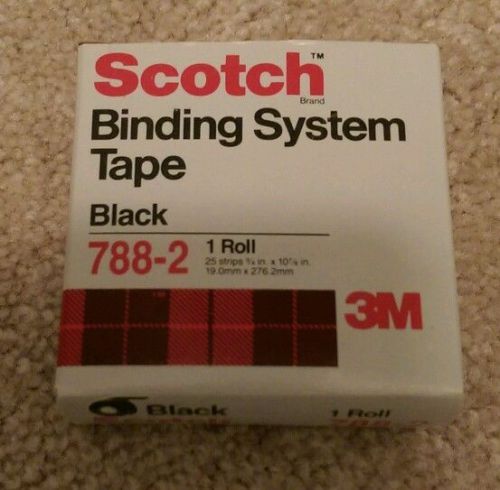 Two (2) rolls of black Scotch Binding System Tape NEW AND UNUSED FREE SHIPPING!