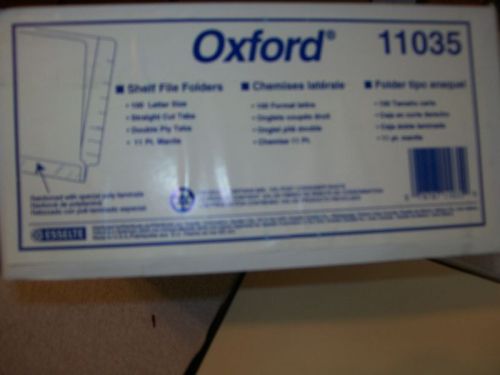 Lot Of 2 Boxes Oxford Shelf File Folders (11035) Manilla 100 Count
