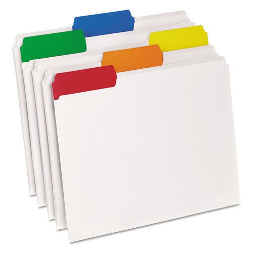 Easyview poly file folders, 1/3 cut top tab, letter, clear, 25/box for sale