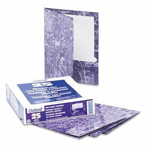 Oxford Marble High-Gloss Laminated Paper Portfolio, Purple (OXF51626)