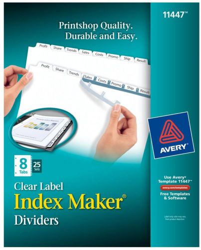 Index maker clear label dividers tab sets 11447 for sale