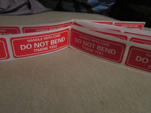 Handle With Care DO NOT BEND Thank You STICKERS Easy Peel &amp; Apply 20 COUNT