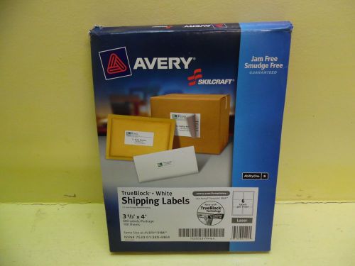 600 Avery Shipping Labels w/ TrueBlock White Template 5164 Laser 3-1/3&#034;x4&#034;