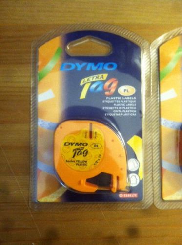 Dymo LetraTag 91336 Plastic Labels Smiles YELLOW PLASTIC (12mm x 4m -1/2&#034; x 13&#039;)