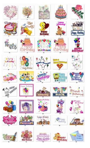 30 Personalized Return Address Labels Birthdays. choose one picture {B1}