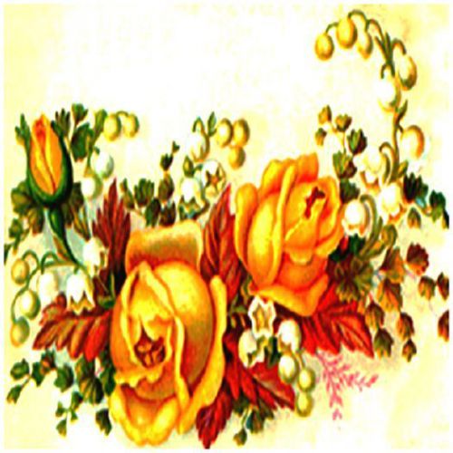 30 Custom Vintage Yellow Rose Art Personalized Address Labels