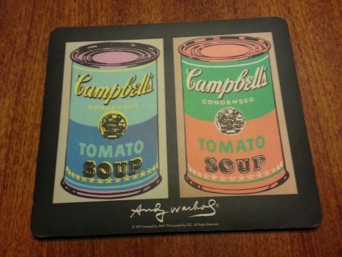 Andy Warhol Tomato Soup Cans Logo  Mouse Pads Mousepad  Classic!  Free Shipping!