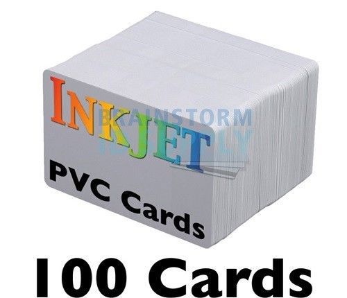 100 Blank ID Card Inkjet PVC Double Sided Printing Standard Credit Card Size NEW
