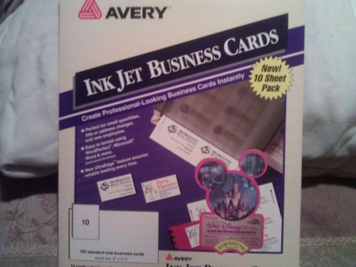 7 PACKAGES OF INK JET BUSINESS CARDS by AVERY / Also including 1 INK JET LABELS.