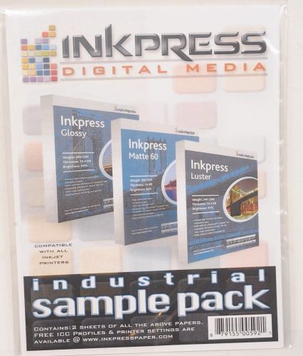 Inkpress Digital Media Industrial Sample Pack 8.5&#034; x 11&#034; 6 Sheets