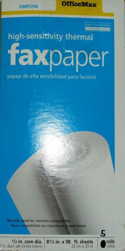 Office max fax paper 5 roll pack -  om97258 for sale
