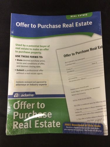 Adams Business Forms Offer To Purchase Real Estate Forms and Instruction