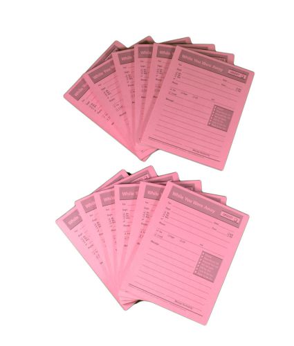 Lot of 12 pink memo pads while you were out away from office message notes for sale