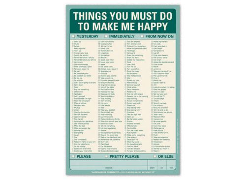Things You Must Do To Make Me Happy! Notepad 60 Sheets