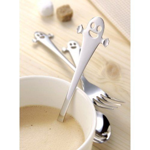 Cute Smiley Face Ghost Cutlery Series CIAO Stainless Steel Coffee Spoon Japan