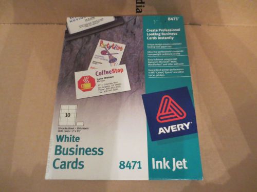 Avery Professional looking business cards # 8471 pack of 95 sheets.