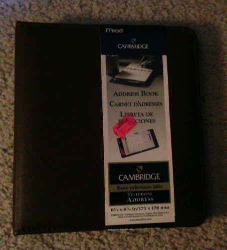 Mead Cambridge Easy Reference Refillable Telephone Address Book 6 ring