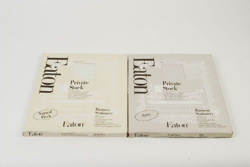 NEW Lot of 2 Eaton Natural Fleck / Grey Private Stock Business Stationary Paper