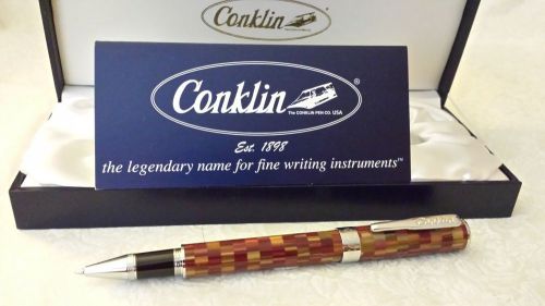 CONKLIN STYLOGRAPH MOSAIC ROLLERBALL BROWN / RED