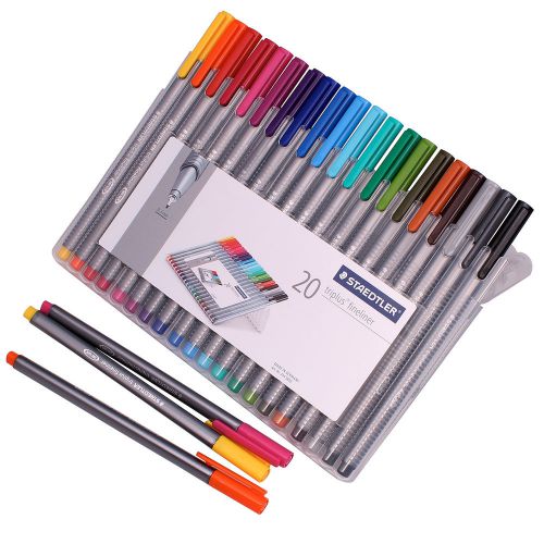 Staedtler 334 sb20 triplus® 0.3 mm fineliner pen - 20 color set hard case for sale