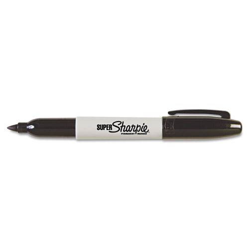 SHARPIE SUPER PERMANENT MARKERS  BLACK  FINE POINT   12 Pack New!
