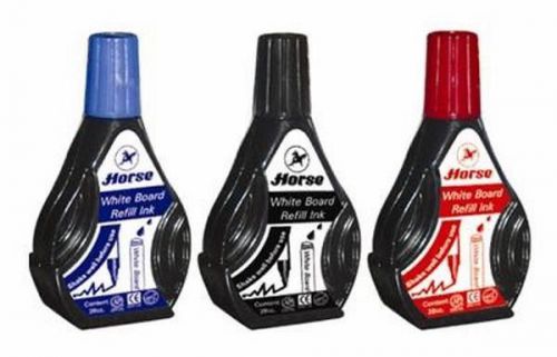 Horse Blue Red Black color Pen Liquid Tint Refill Whiteboard ink 28 cc