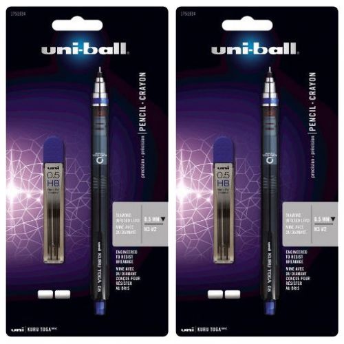 Uni-Ball Kuru Toga Twist .5mm Mechanical #2 Pencil 2pk Set