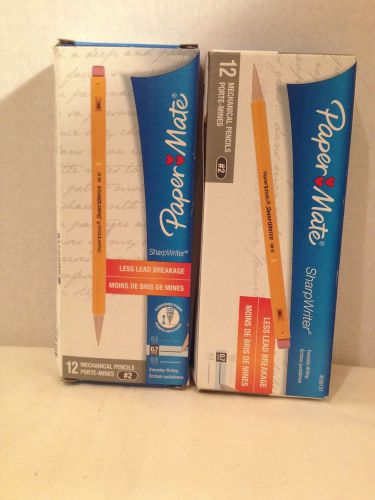 Paper Mate SharpWriter Mechanical Pencil HB 0.7mm Yellow Barrel, (2) - 24 Pack