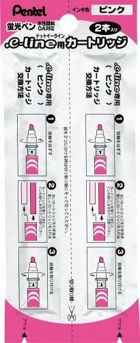 Pentel XSLR2 e-line2 Highlighter Marker Pen Refills Pink Color