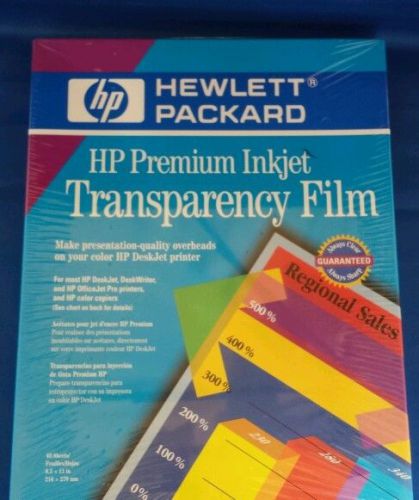 Hp transparencies 40 sheets c3834a hewlett packard for color laser jet 8.5 x 11 for sale