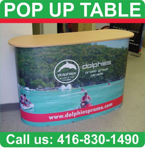 Trade Show Counter Podium Pop Up Table + PRINTED WRAP