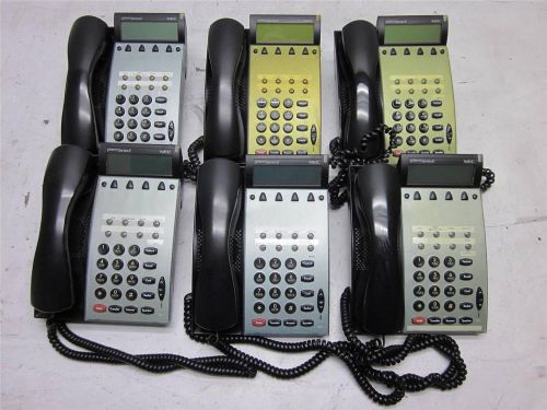 Lot of 6 NEC DTP-8D-1U LCD Display Programmable Telephone Handset Speakerphone