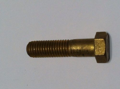 SOLID YELLOW BRASS BOLT 5/8&#034;by 2.5&#034;long for Electrical Or Crafts