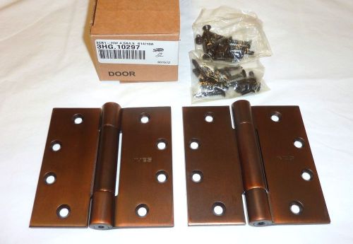 2 Ives 3CB1 HW 4.5&#034; x 4.5&#034; 614 Full Mortise Butt Hinges DARK SATIN BRONZE