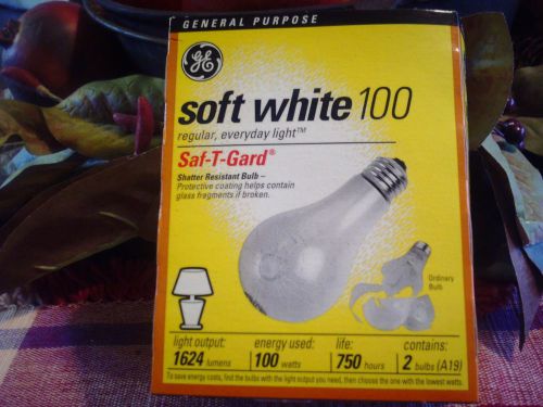Ge soft white general purpose saf-t-gard a19 100-watt 24-pack for sale