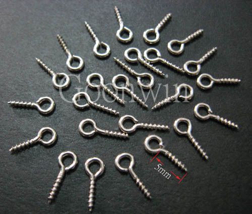 200x zinc plated small eye screw hooks 5mm long hdw2 for sale
