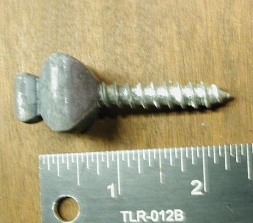 Wrought iron,medium,stacked square head decorative wood screw,by blacksmiths for sale