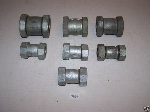 Galvanized Pipe Repair Couplings Lot of 7 Sizes  3/4&#034; 1 1/4&#034; 1 1/2&#034;