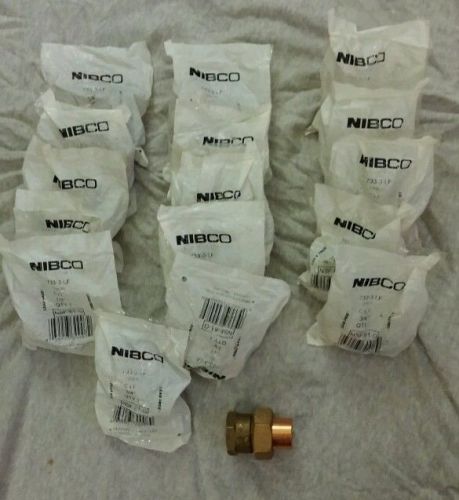 Lot of 17 copper 3/4&#034; cxf nibco threaded union cast fittings new for sale
