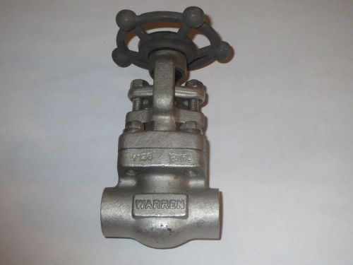 WARREN 1/2&#034; NPT 316L STAINLESS FORGED STEEL GATE VALVE  THREADED  NEW  FREE SHIP
