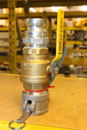 New kitz 2&#034; 600 wog brass valve with quick disconnect #58 150 wsp for sale